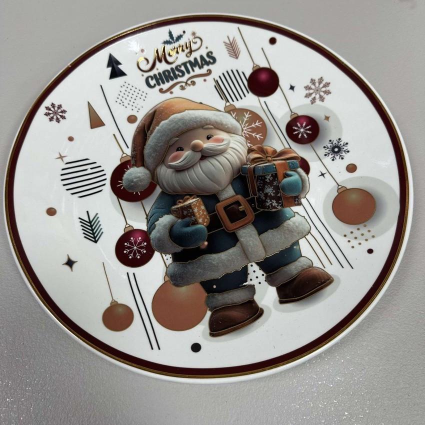 Тарелка новогодняя обеденная XP-132B-3/1324/3678 керамическая 25 см в подарочной упаковке (2818101285) Тарелка новогодняя обеденная XP-132B-3/1324/3678 керамическая 25 см в подарочной упаковке (2818101285)