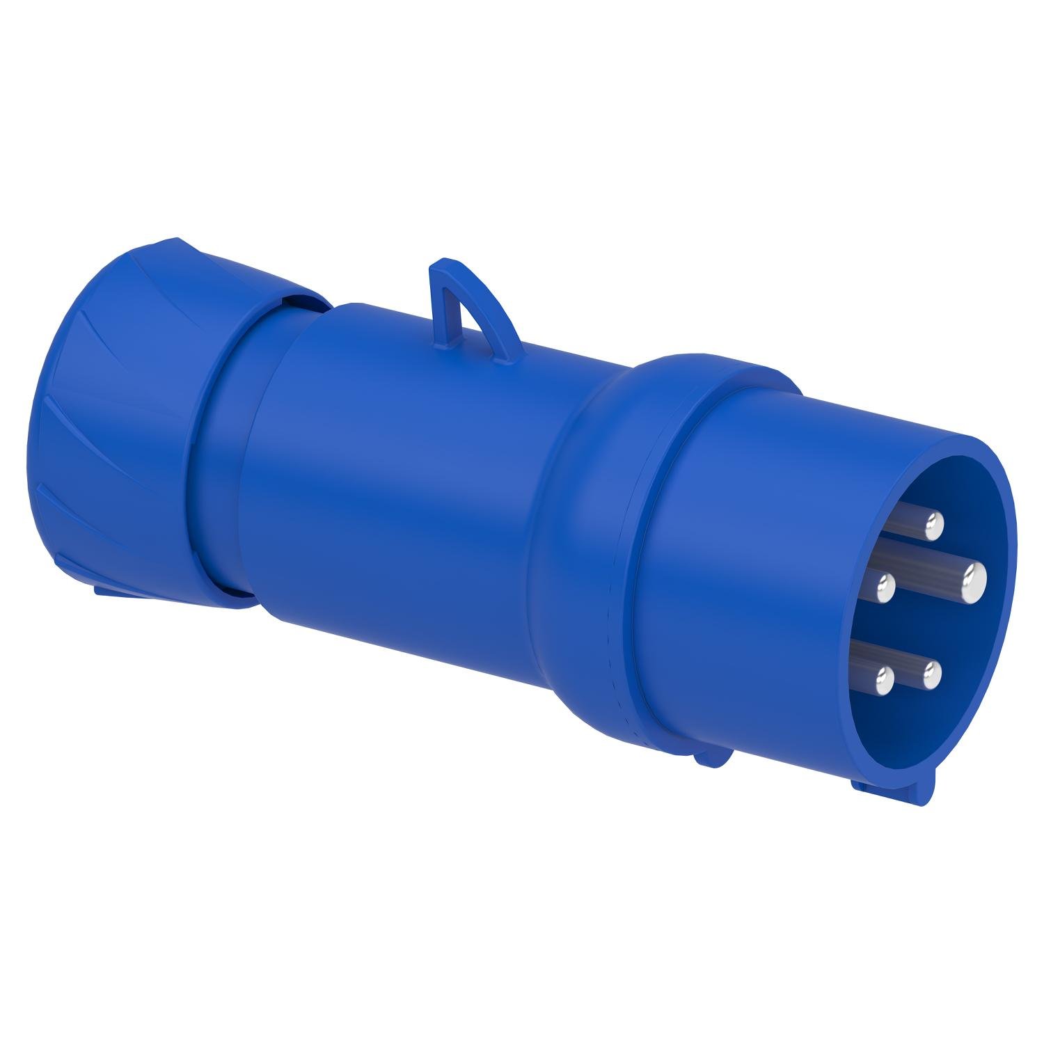 Силовая вилка Schneider Electric PratiKa 3P+N+E 16А 250 В переносная IP44 Синий (PKX16M425)