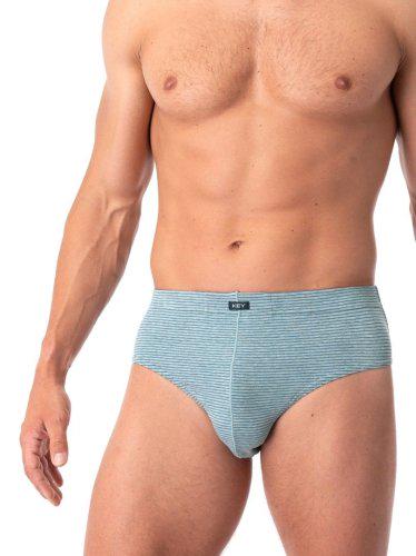 Трусы слипы мужские Key MPP 073 в полоску 2XL 2 шт. Голубой меланж/Оливковый меланж (5904765684633)