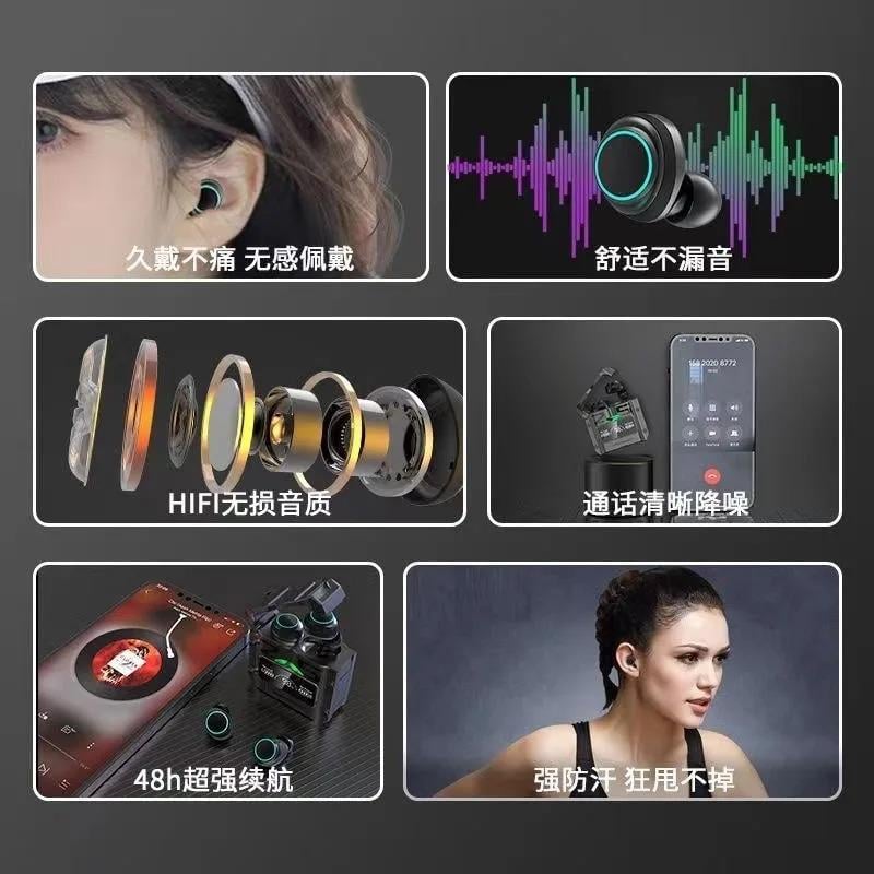 Навушники бездротові вакуумні TWS M25 Bluetooth 5.3 з RGB із зарядним кейсом/повербанком (594-2222) - фото 5 Навушники бездротові вакуумні TWS M25 Bluetooth 5.3 з RGB із зарядним кейсом/повербанком (594-2222) - фото 5