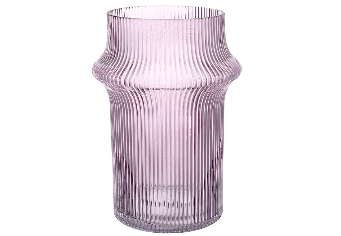 Ваза стеклянная BonaDi Cosmic 25 см Пурпурный (591-382)