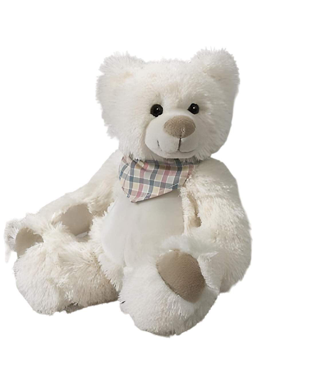 М'яка іграшка Morgenroth Ведмедик з шарфом 22 см Білий (ST8285A-C-8)