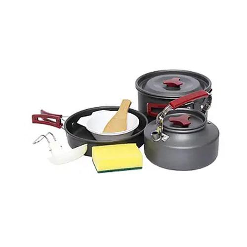 Набір похідного туристичного посуду AL-601 алюміній на 6 осіб 14 пр. Grey (928158) - фото 3