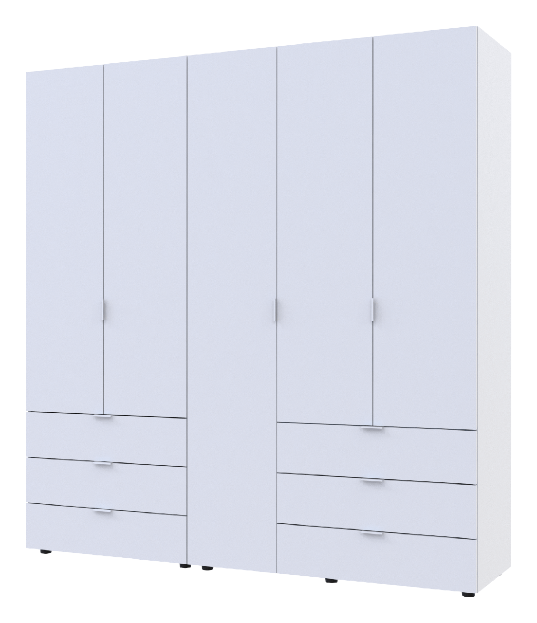 Комплект шкафов для одежды Doros Гелар 193,7х49,5х203,4 см 2 шт. Белый (DRS-011170)