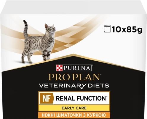 Корм PRO PLAN VETERINARY DIETS NF Renal Function Early Care для котів для нирок 10х85 г (7613287873934) Корм PRO PLAN VETERINARY DIETS NF Renal Function Early Care для котів для нирок 10х85 г (7613287873934)
