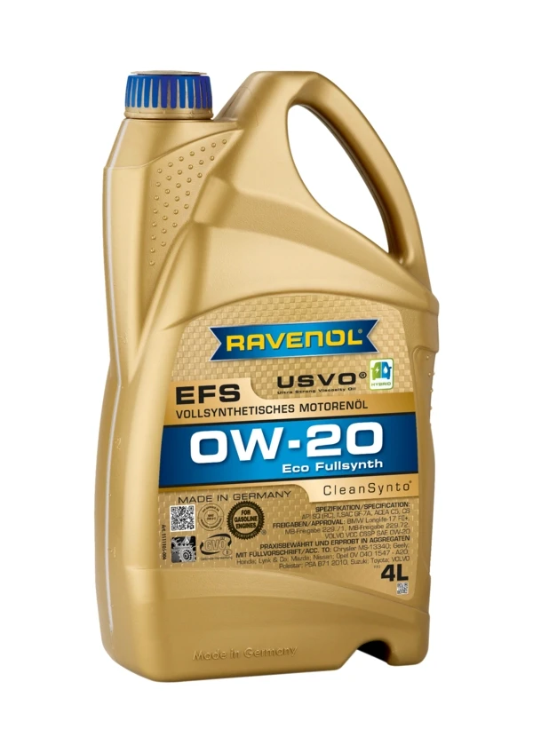 Моторное масло RAVENOL EFS 0W-20 синтетика 4 л (1111105-004)