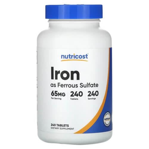 Железо Nutricost Iron 65 мг 240 табл. (NCS-67270)