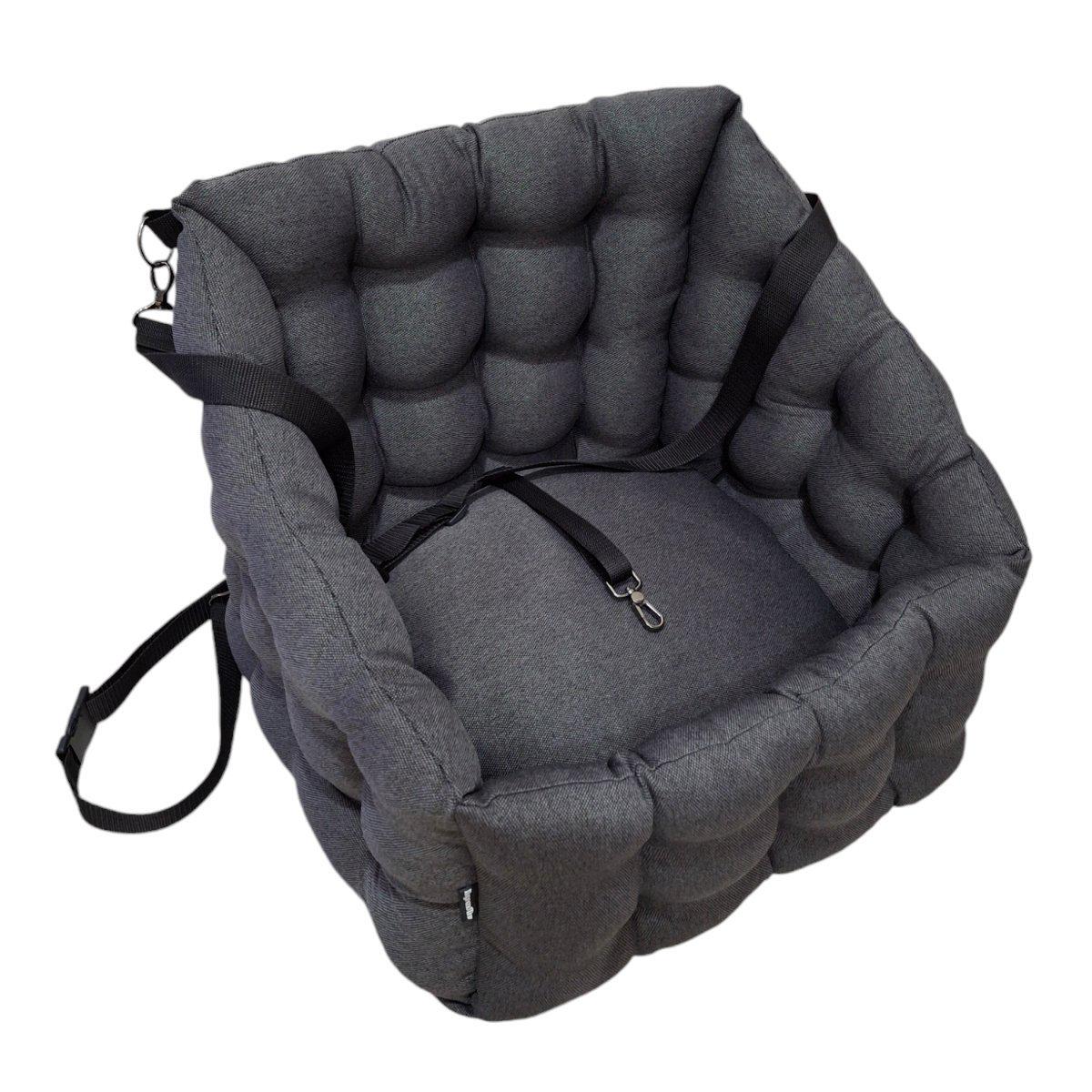 Автомобільне крісло для собак Huge and Tiny зі знімними ременями 50x45 см Темно-сірий - фото 7 Автомобільне крісло для собак Huge and Tiny зі знімними ременями 50x45 см Темно-сірий - фото 7