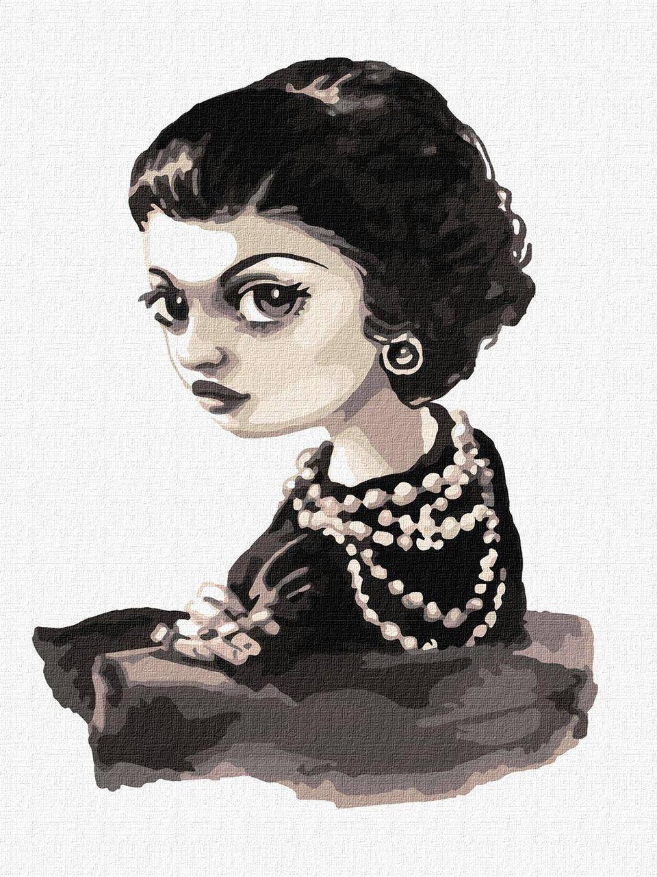 Картина по номерам Ideyka Коко Шанель 30х40 см (2824286744)