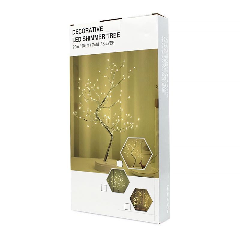 Ночник-светильник настольный Lesko Y-2122 36 LED USB Жемчужное дерево с лепестками сенсорный (24366403)