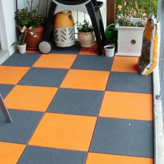 Резиновая плитка 500х500х20 мм Оранжевый (2562228357) - фото 2