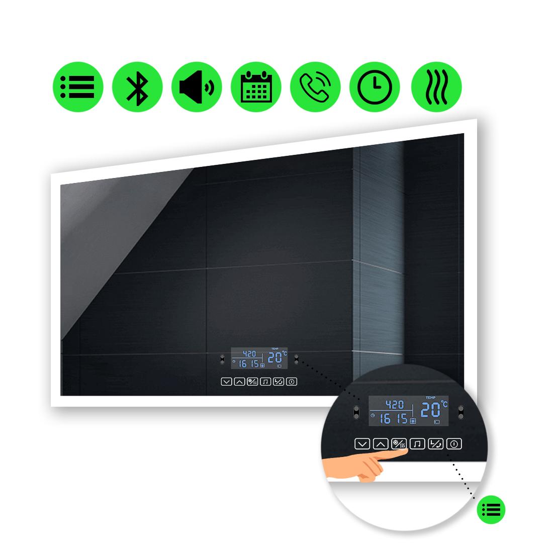 LED-зеркало 100x70 см с Smart-блоком и подогревом Simphony (Simphonyg149)