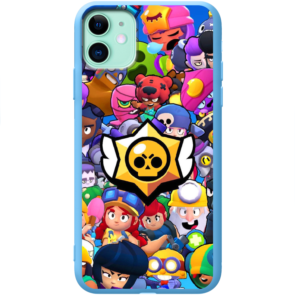 Чохол Boxface iPhone 11 Brawl Stars Блакитний силікон (38184-up2389-43042)