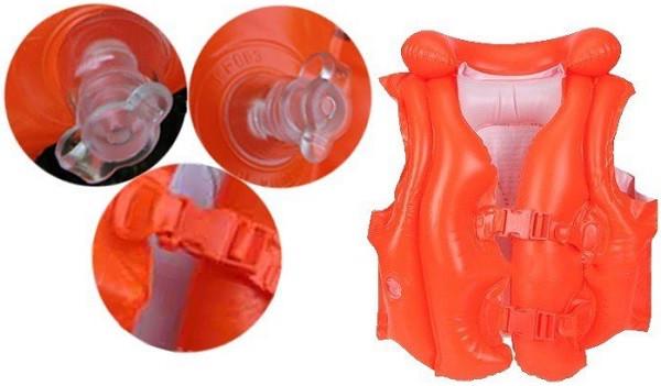 Надувний жилет дитячий Intex для плавання 3-6 років Помаранчевий (28443395) - фото 5