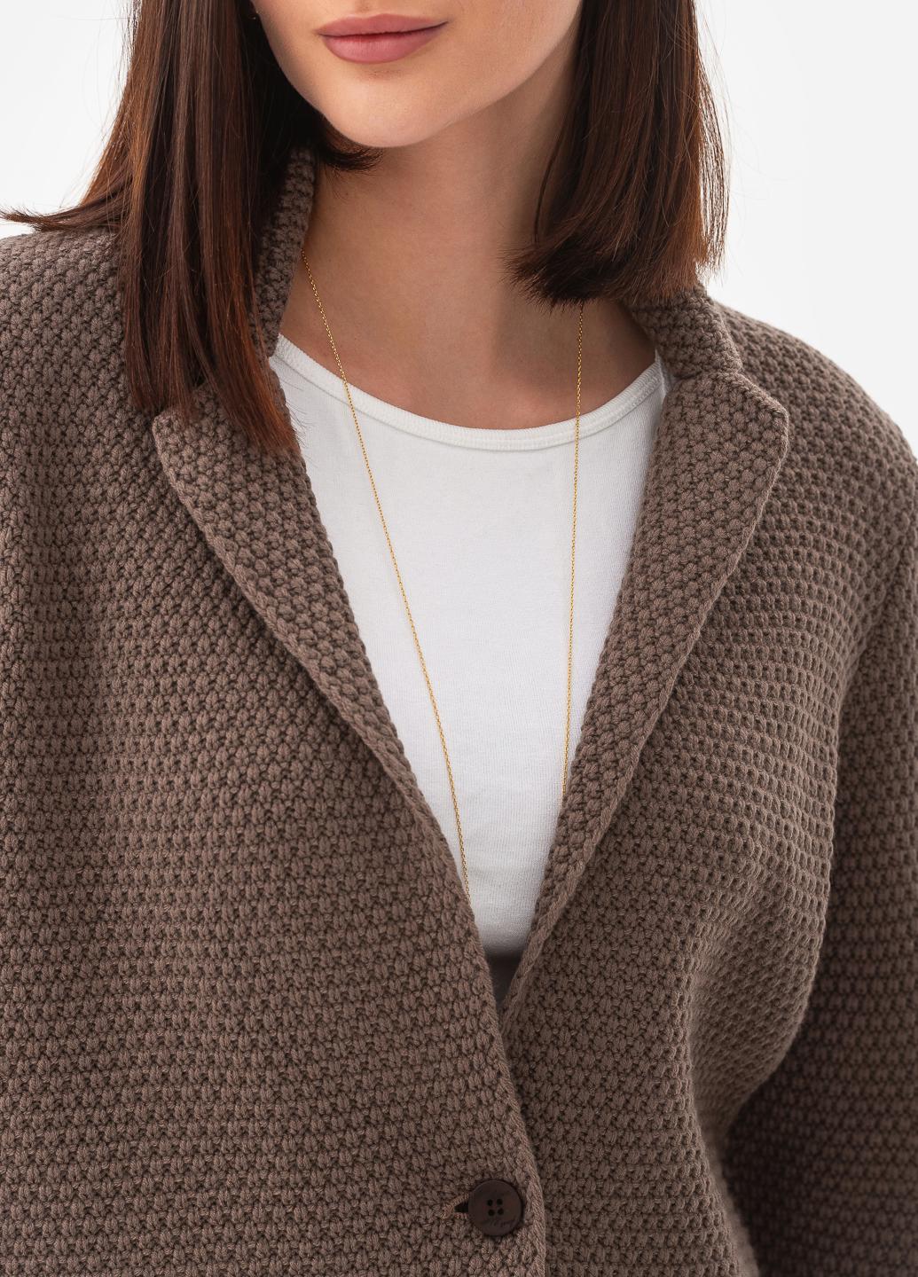 Піджак жіночий рисової в'язки SVTR р. 48-50 Капучино (598) - фото 9