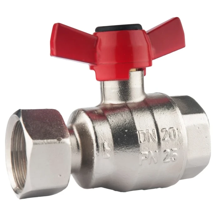 Кран кульовий Herz з накидною гайкою 3/4" ВВ (AKD9871)