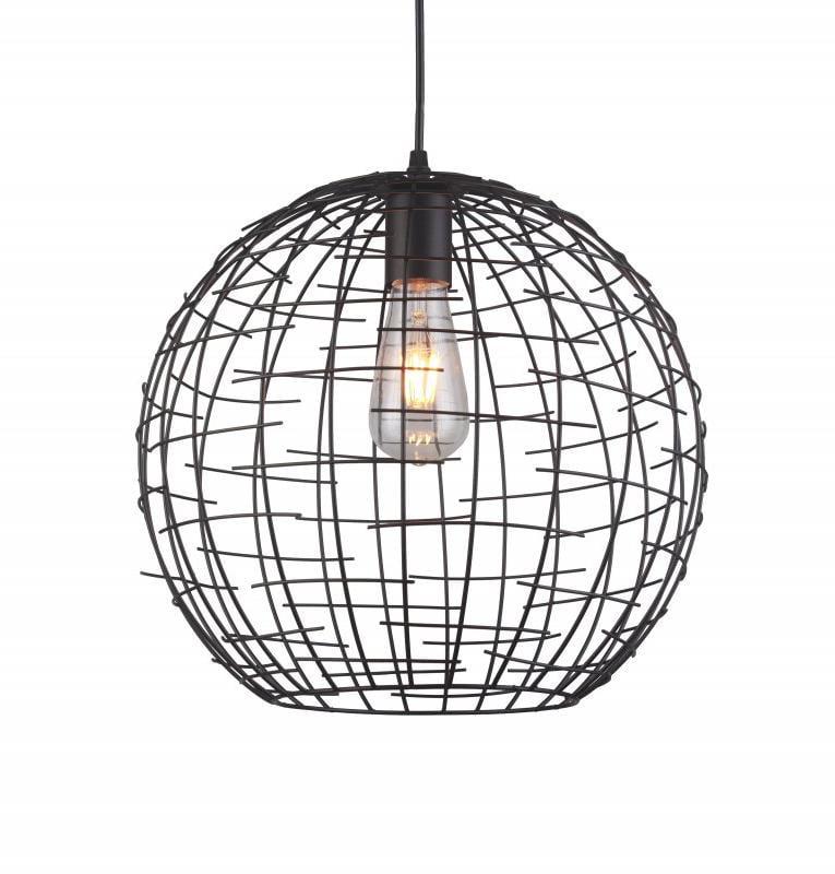 Світильник стельовий одинарний VIELA 2 E27 IP20 Ø 35 см Чорний (27551944)