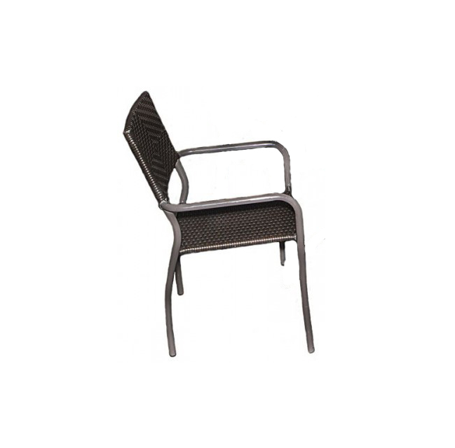 Cтул обеденный Бали из металла и искусственного ротанга Карамель (cr-os001/1)