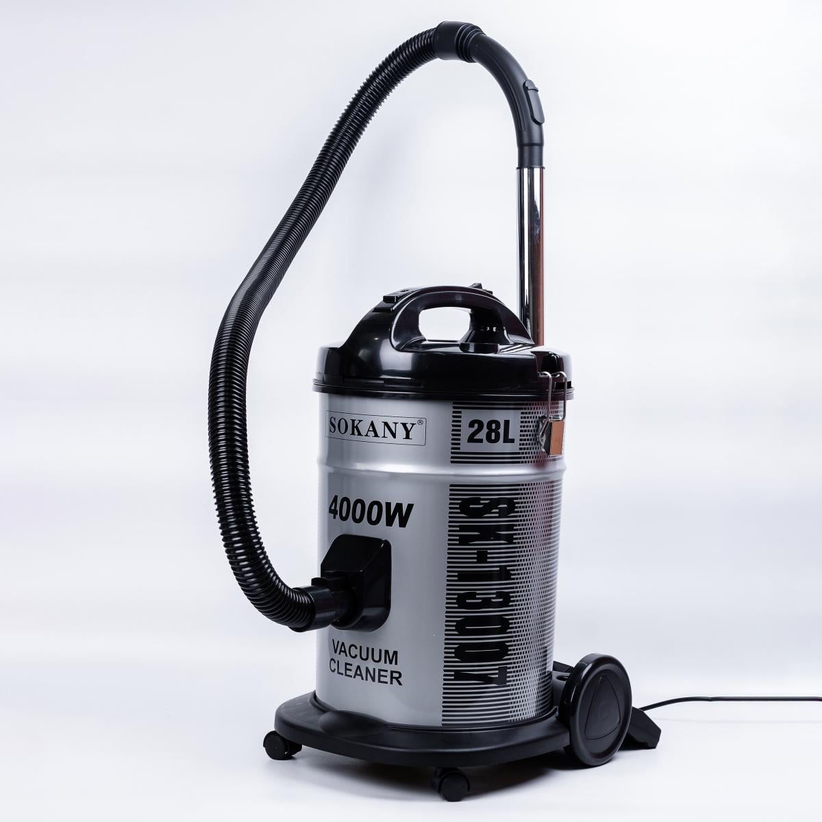 Профессиональный пылесос Sokany SK-13007 с мешком 28 л Стальной (SK13007)