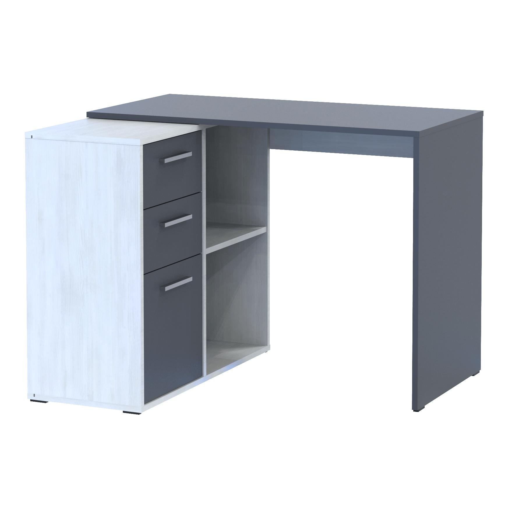 Офисный стол Doros T8 100х83х75 см Белое дерево/Графитовый (DRS-011358) - фото 6 Офисный стол Doros T8 100х83х75 см Белое дерево/Графитовый (DRS-011358) - фото 6