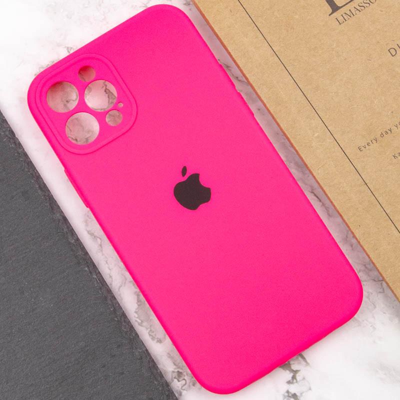 Противоударный чехол Silicone Case Full Camera Protective AA для Apple iPhone 12 Pro Max 6.7" Розовый/Barbie pink - фото 4