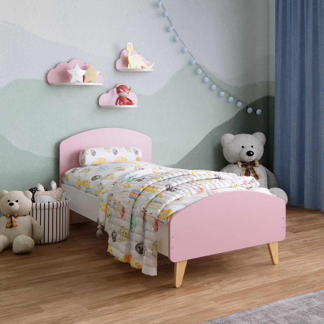 Дитяче ліжко для дітей 3-7 років для дівчат 140х70 см Рожевий
