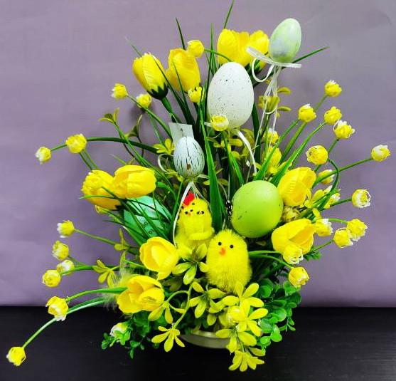 Композиция пасхальная 33x33x28 см (3.22.18)