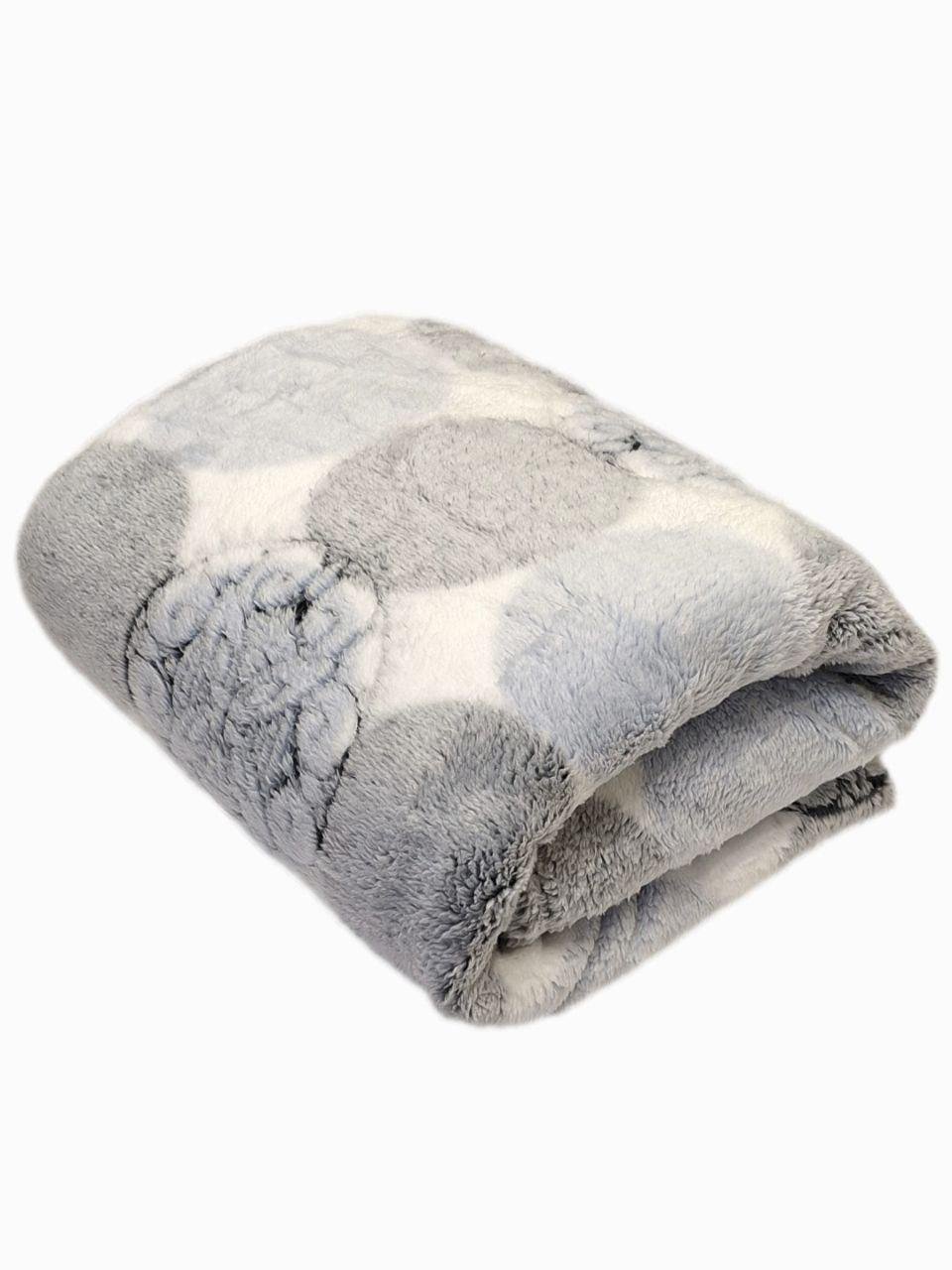 Плед флисовый Colorful Home 200x220 см Серо-голубой (1811)