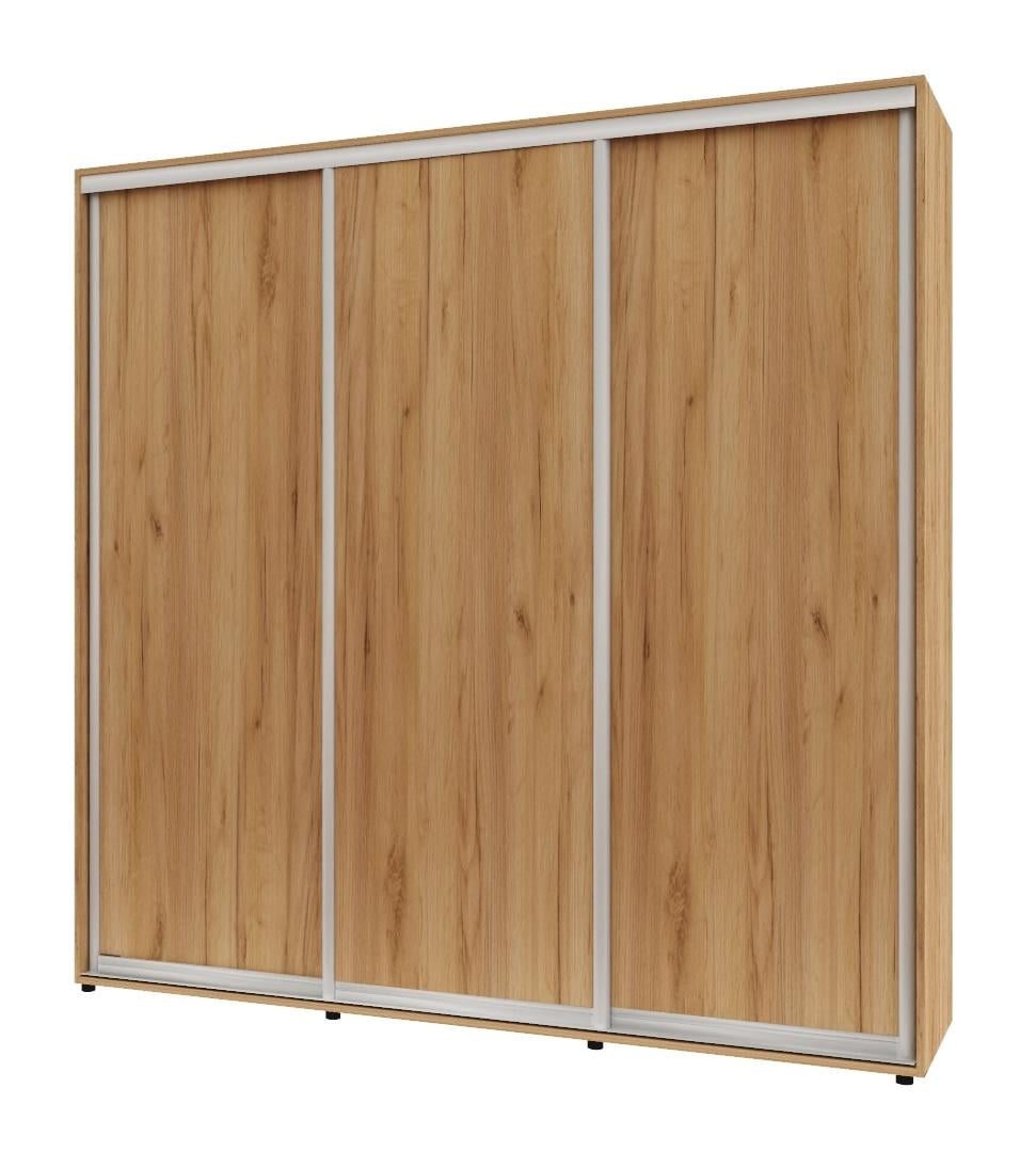 Шкаф-купе трехдверный Комфорт Мебель ДСП Макси 230х60х240 см Дуб золотой