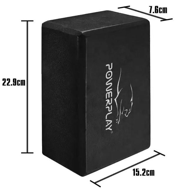 Блоки для йоги PowerPlay 4006 Yoga Brick EVA 2 шт. Черный (PP_4006_Black_2in) - фото 3