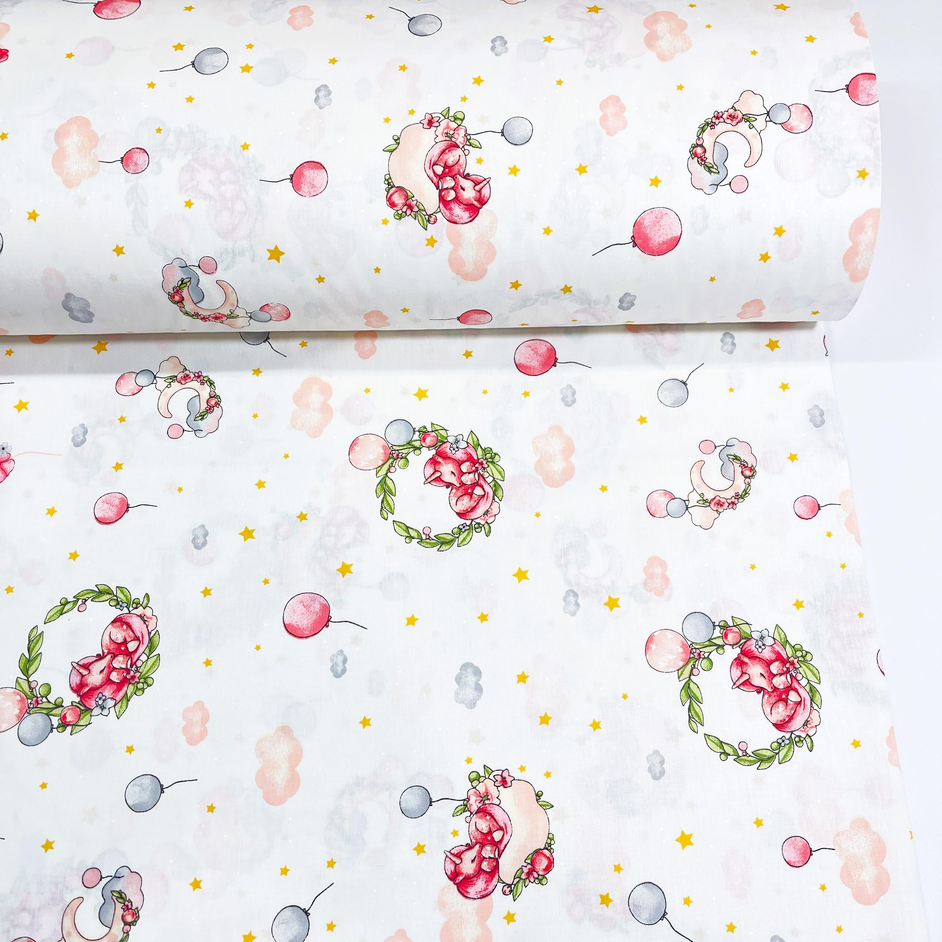 Ткань для постельного белья ранфорс единороги Relax 240 см (597391)