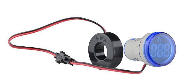 Светосигнальная арматура АСКО-УКРЕМ с индикатором тока серии U-ADM-A круглая ᴓ22 мм Синий (00000055208)