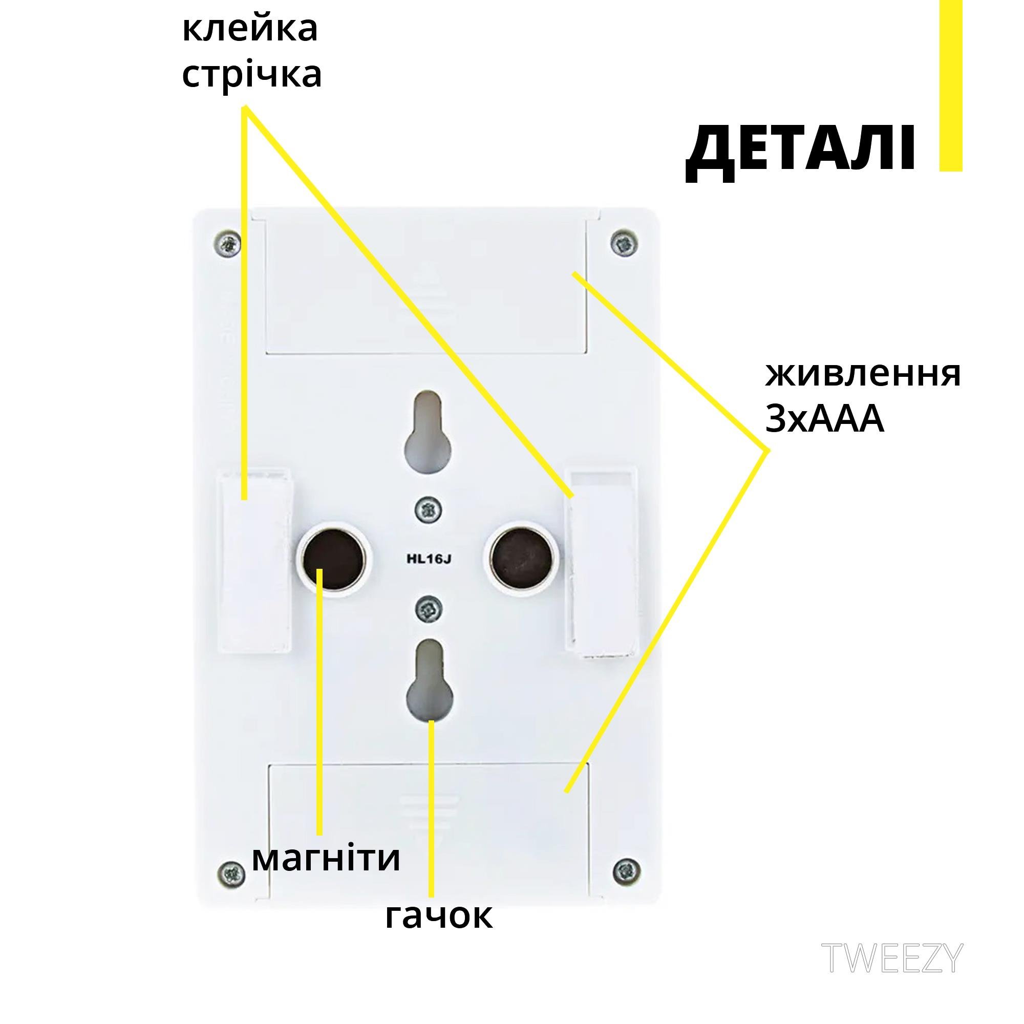 Светильник с регулировкой яркости на батарейках Белый (0151) - фото 7