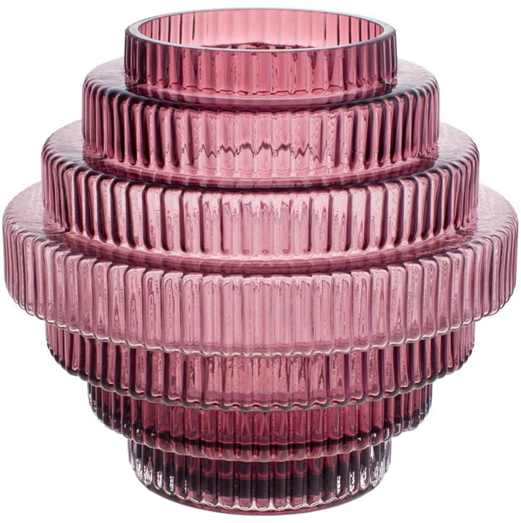 Ваза стеклянная Ariadne Modern Ø 16x15 см Темно-розовый