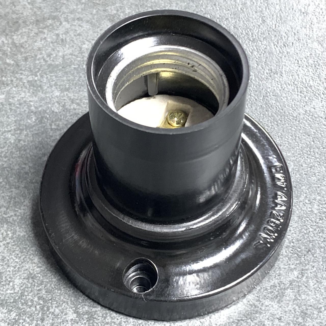 Патрон електричний Е27 карболітовий прямий настінний Чорний - фото 3 Патрон електричний Е27 карболітовий прямий настінний Чорний - фото 3