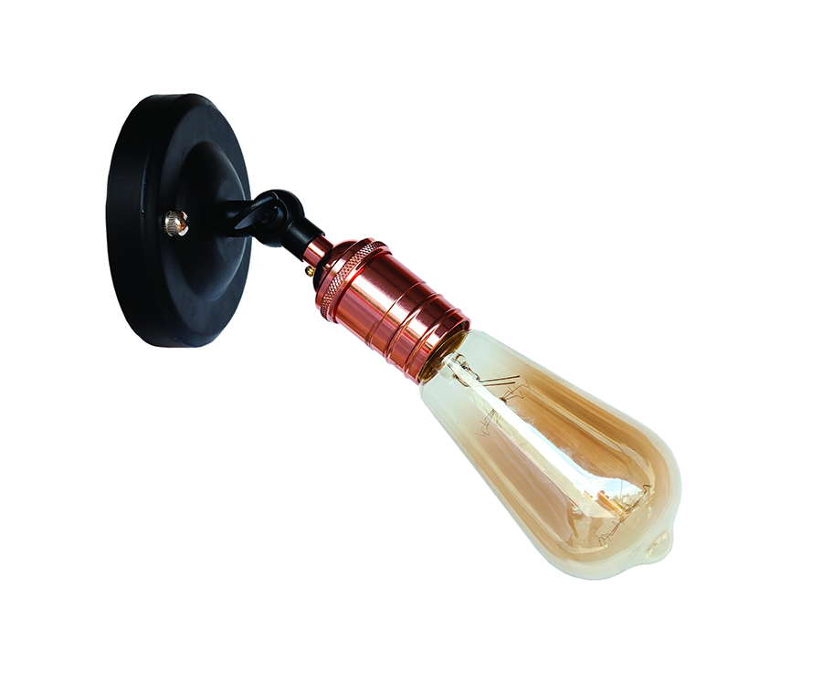 Бра Levistella Lofty короткое с патроном AMP17 Черный/Розовое золото (1963530190)