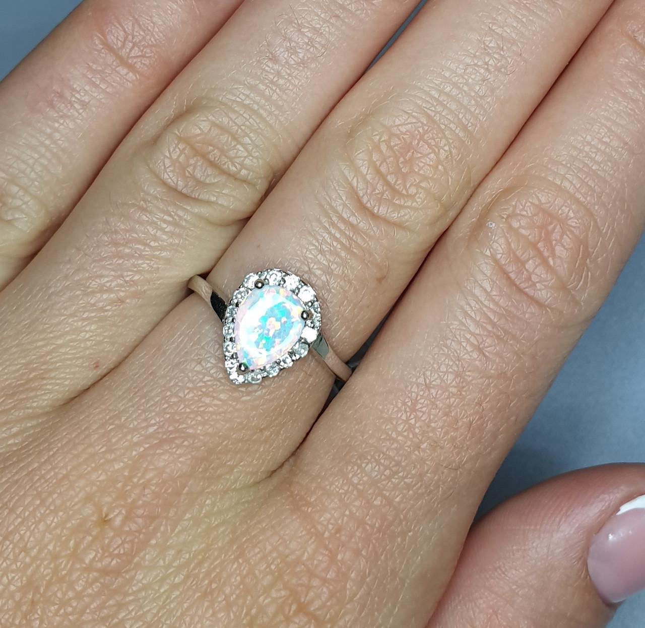 Кольцо серебряное с опалом р. 16,5 2,51 г (1416779768)