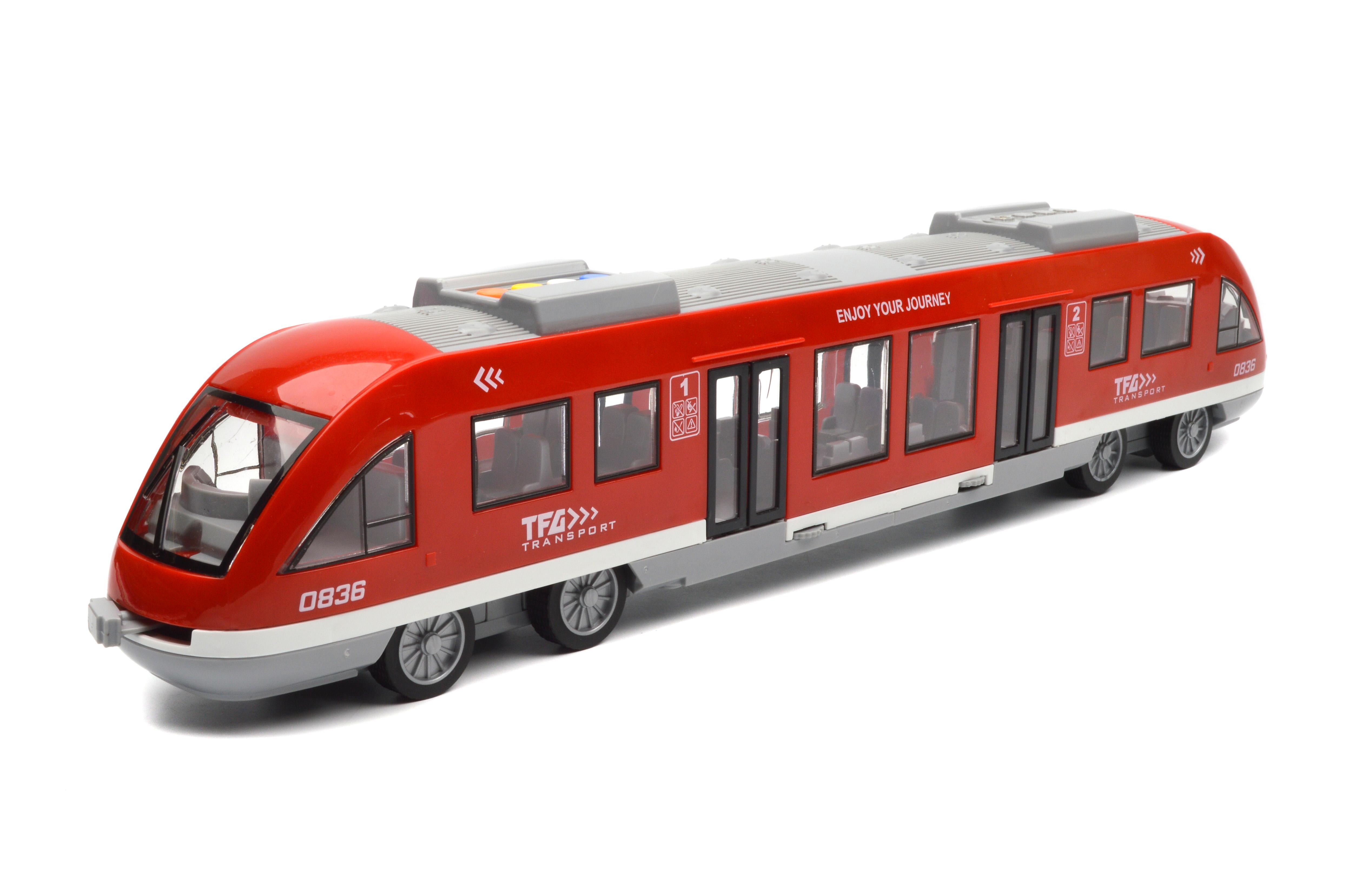 Игрушка скоростной поезд инерция/свет/звук/открывающаяся дверь (WY920B)