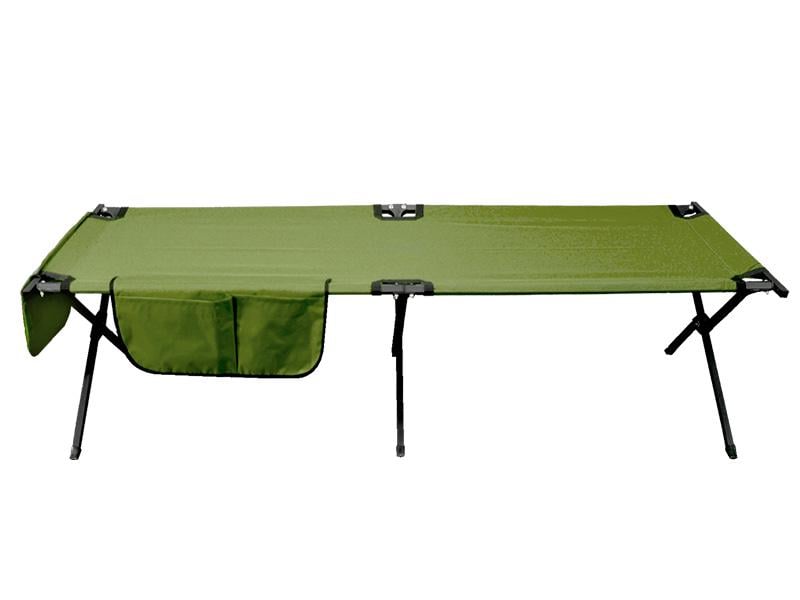 Раскладушка армейская полевая Kompred OL642/6 с двумя карманами Хаки