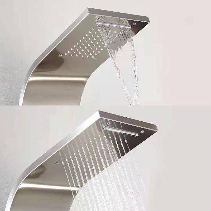 Душова панель Epelli Megacascata Mate B з фіксованою лійкою/масажними форсунками та виливом (2214915365) - фото 8