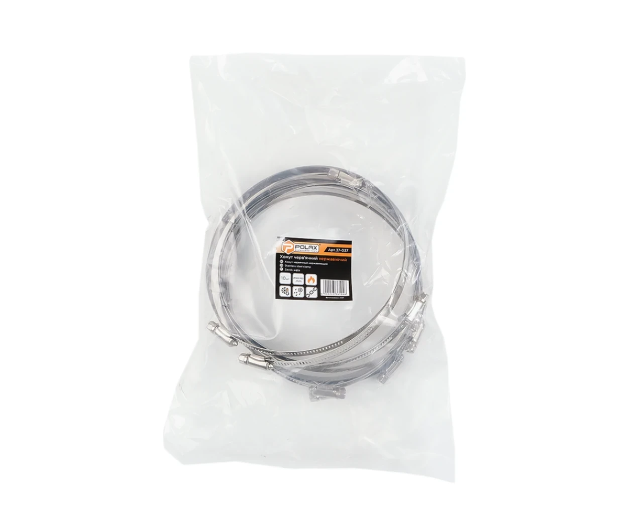 Хомут W2 140-160 нержавеющая сталь 10 шт. (2428854838) - фото 2