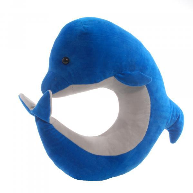 Мягкая игрушка подушка Копица Дельфин Сонька 6 38x40x13 см Синий (00295-92)