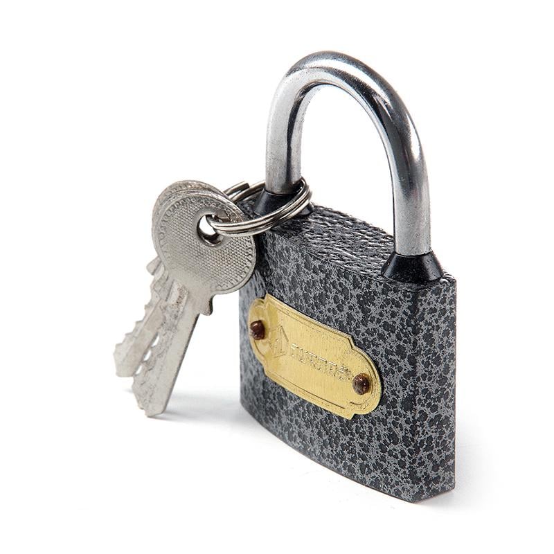 Замок навесной Aurora с резиновыми кольцами 29x26x12 мм английский ключ Черный (840000)