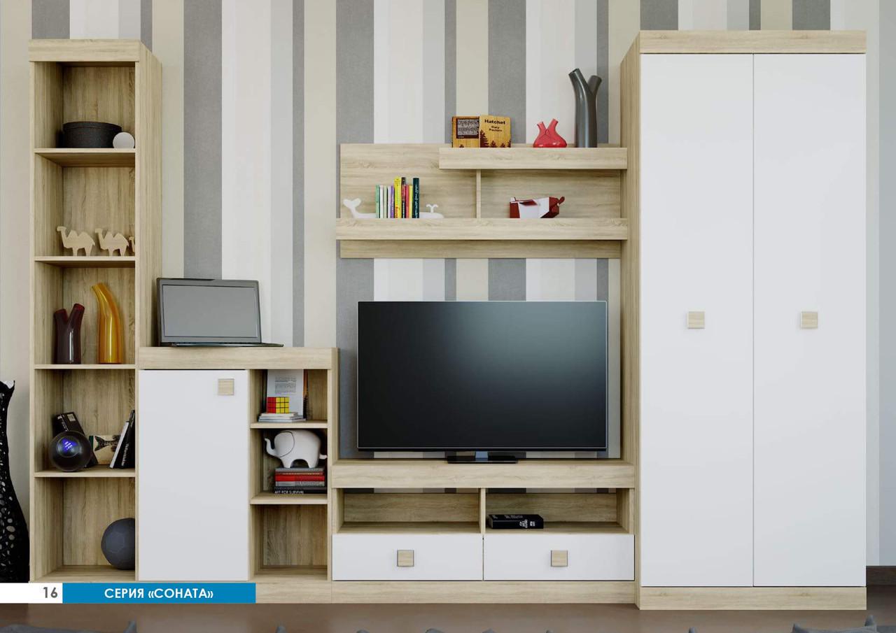 Гостиная Соната-5 комплект Эверест Дуб сонома/Белый (EVR-20547)
