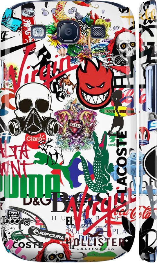 Чехол на Samsung Galaxy S3 i9300 Many different logos (4022m-11-42517)