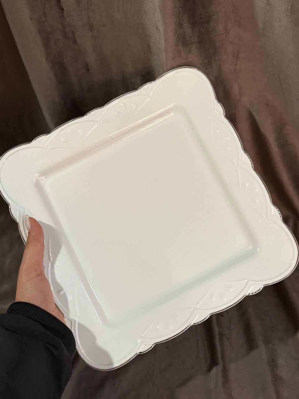 Тарелка обеденная YIWU HP-20-32 керамическая 25,5 см Белый (HP-20-32) - фото 4