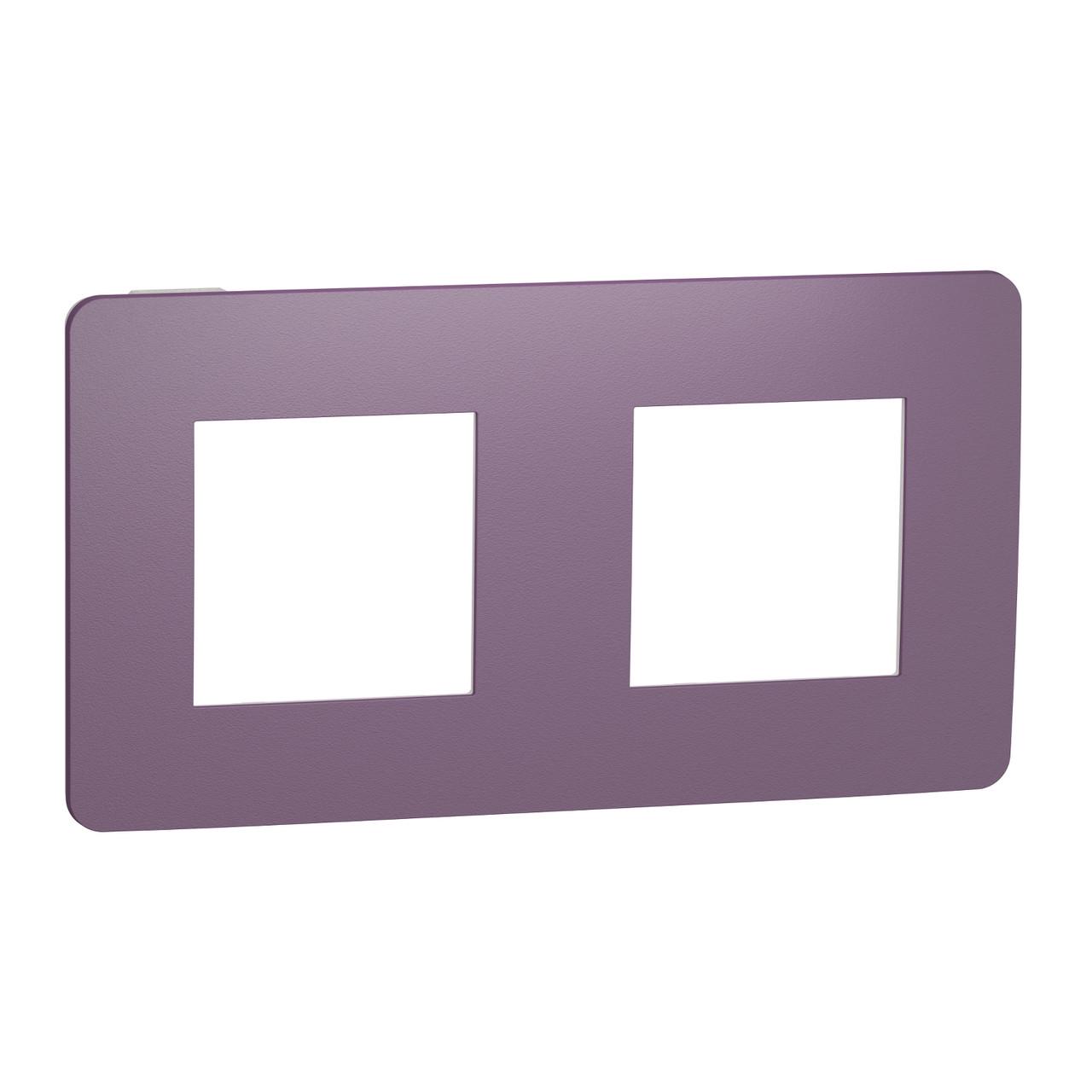 Рамка 2-постовая Schneider Electric Unica New ABS 85х156 мм Лиловый/Белый (NU280414)