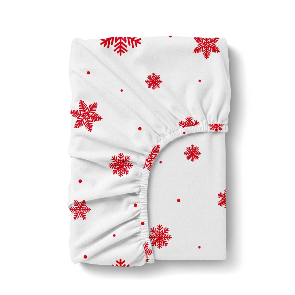 Простирадло на гумці Cosas SNOWFLAKES BERRY фланель 160х200х30 см (4822052475843)
