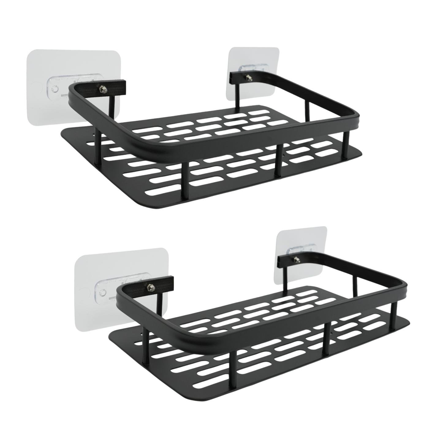 Набір металевих полиць для ванної кімнати Fabrika ONIX 2 шт. Чорний (FK-WB1102-2)