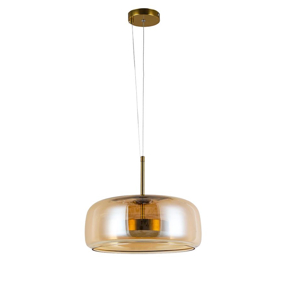 Светильник подвесной светодиодный Levistella 909XL158-1 led 330 AB/AM плафон янтарный Бронза